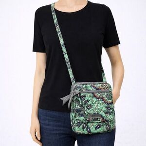 Vera Bradley Floral Crossbody Bag in Green and Blue